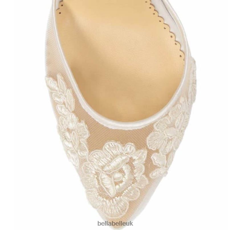 Bella Belle ANITA IVORY Ivory Lace High Heels 268022
