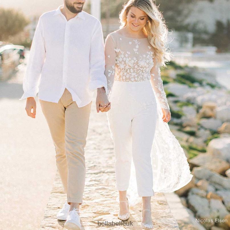 Bella Belle CANDICE IVORY Ivory D'Orsay Lace Wedding Shoes 268025