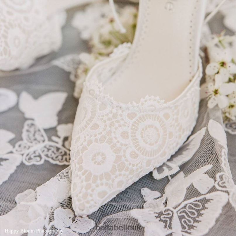 Bella Belle CASSIE Spanish Inspired Floral Lace, Lace Up Block Heels 2680225