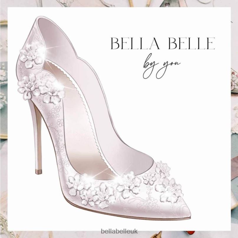 Bella Belle Crystal Embroidered Lace Flower Heels 2680228