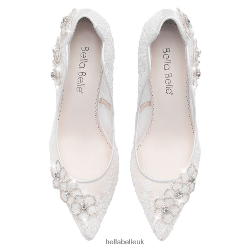 Bella Belle Crystal Embroidered Lace Flower Heels 2680228