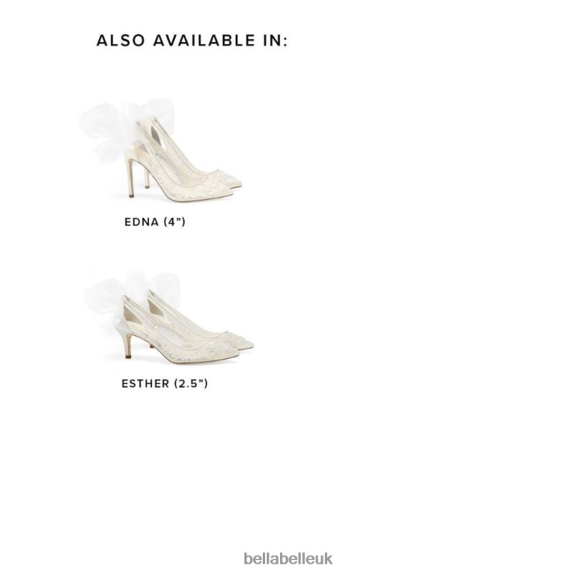 Bella Belle EDNA Beaded Illusion Mesh Lace High Heels 268026