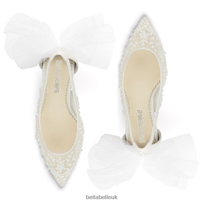 Bella Belle EDNA Beaded Illusion Mesh Lace High Heels 268026