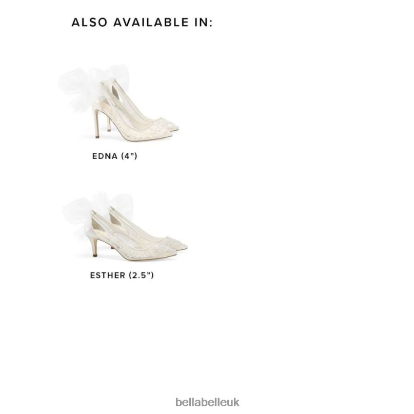 Bella Belle ESTHER Illusion Mesh Lace Beaded Kitten Heels 268024