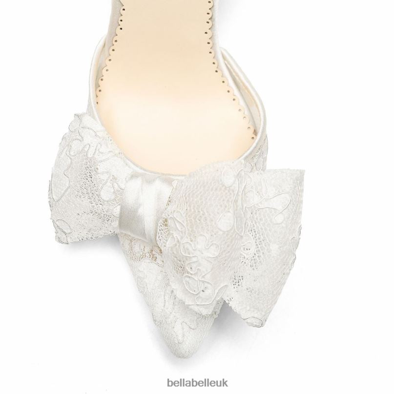 Bella Belle FRANCESCA Lace Slingback Wedding Shoes with Bow 2680231