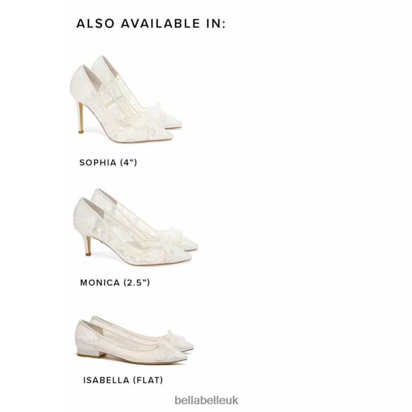 Bella Belle ISABELLA Ivory Lace Appliqu¨¦ Flat Lace Wedding Shoes 2680232