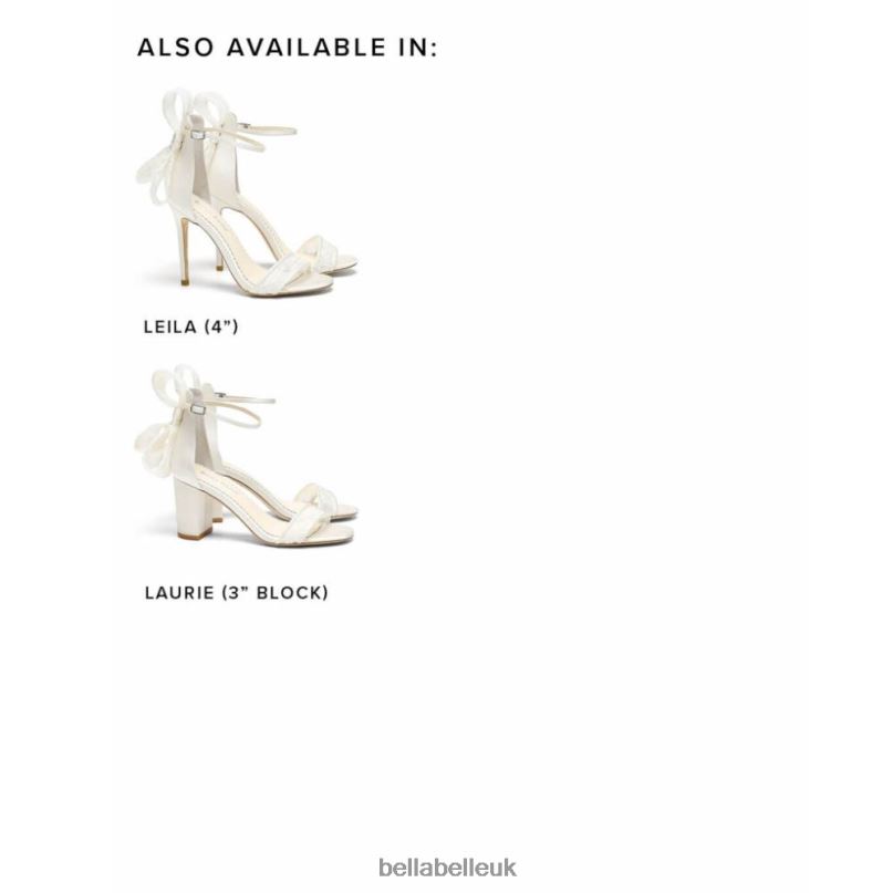 Bella Belle LEILA Lace Bow Wedding Shoes with Stiletto Heel 2680230