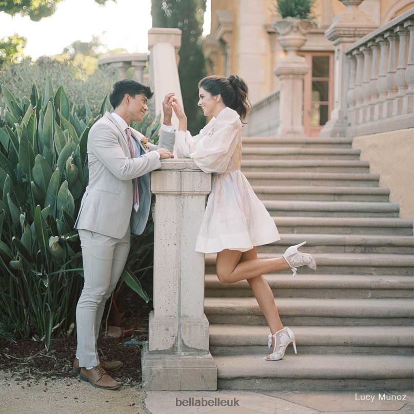 Bella Belle NIKKI IVORY Ivory Lace Wedding Booties 2680224