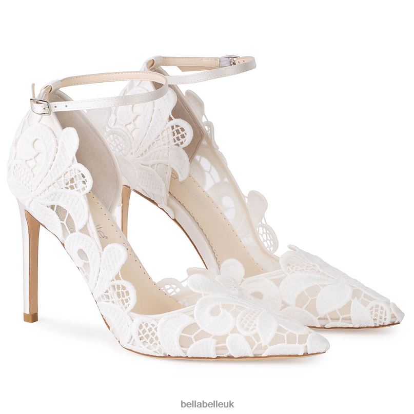 Bella Belle ODETTE Swan Lake Inspired Ivory lace Heels 2680236
