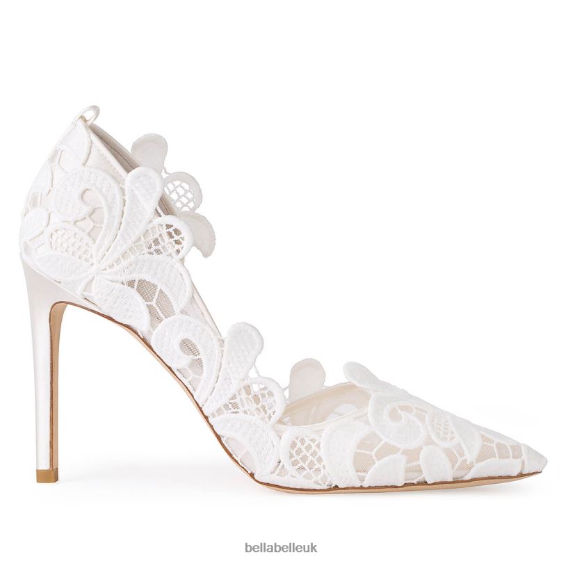 Bella Belle ODETTE Swan Lake Inspired Ivory lace Heels 2680236