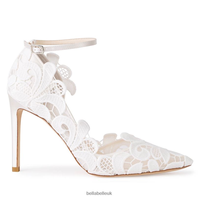 Bella Belle ODETTE Swan Lake Inspired Ivory lace Heels 2680236