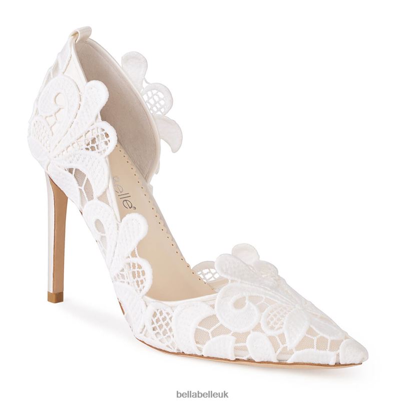Bella Belle ODETTE Swan Lake Inspired Ivory lace Heels 2680236