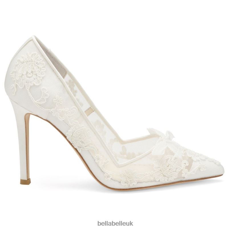 Bella Belle SOPHIA Ivory Flower Lace Wedding Heels 2680218