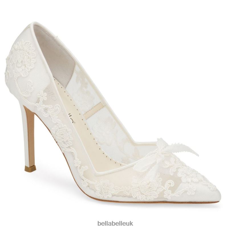 Bella Belle SOPHIA Ivory Flower Lace Wedding Heels 2680218