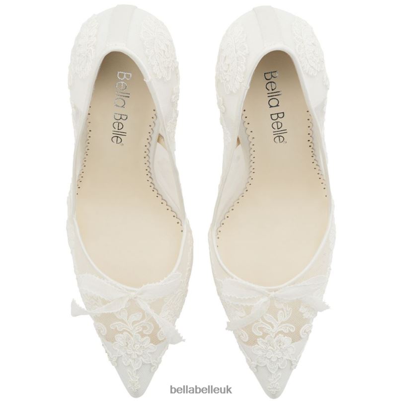 Bella Belle SOPHIA Ivory Flower Lace Wedding Heels 2680218
