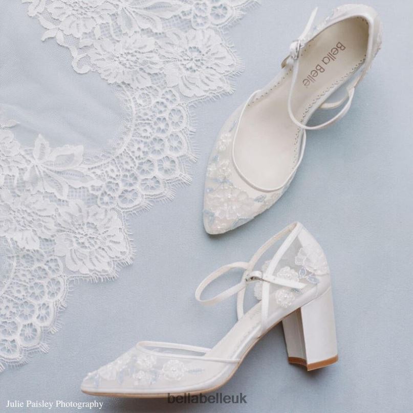 Bella Belle VIVIAN Block Heel Ivory Wedding Shoes 2680214