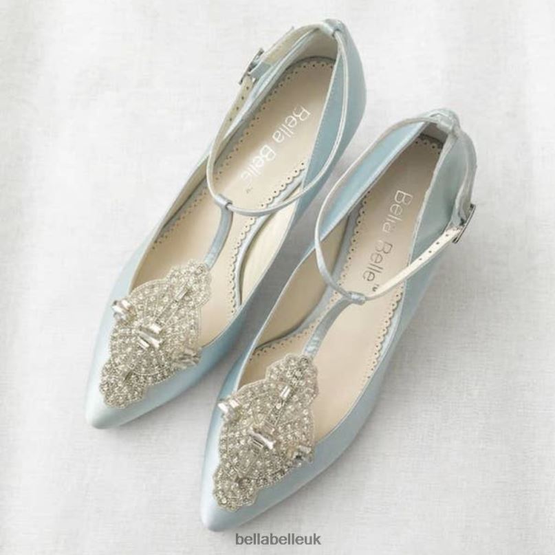 Bella Belle ANNALISE BLUE Blue Kitten Heel Wedding Shoes 26802121