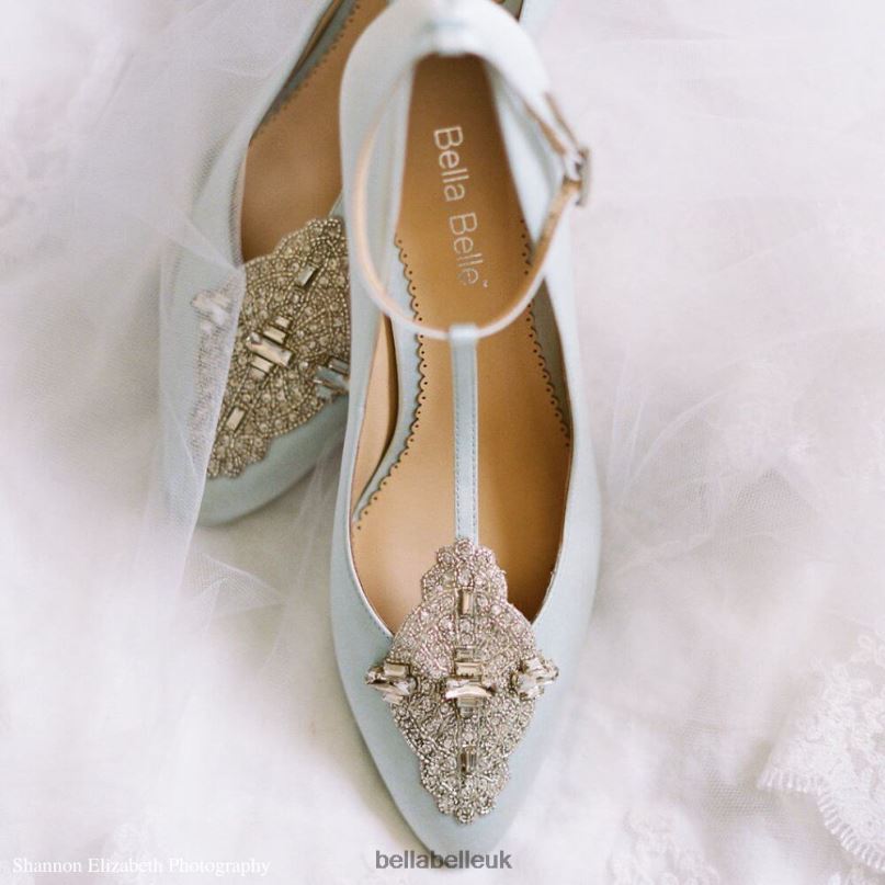 Bella Belle ANNALISE BLUE Blue Kitten Heel Wedding Shoes 26802121