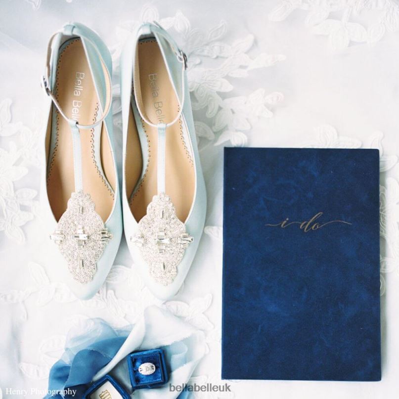 Bella Belle ANNALISE BLUE Blue Kitten Heel Wedding Shoes 26802121