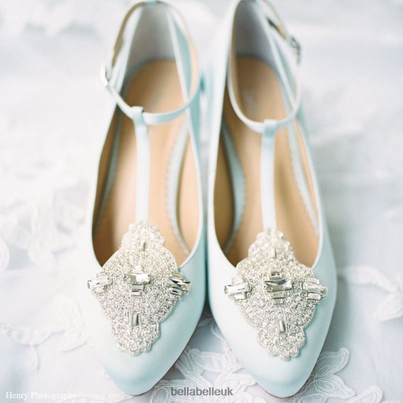 Bella Belle ANNALISE BLUE Blue Kitten Heel Wedding Shoes 26802121