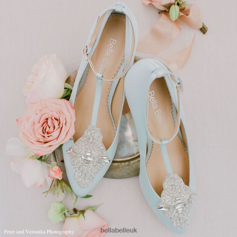 Bella Belle ANNALISE BLUE Blue Kitten Heel Wedding Shoes 26802121