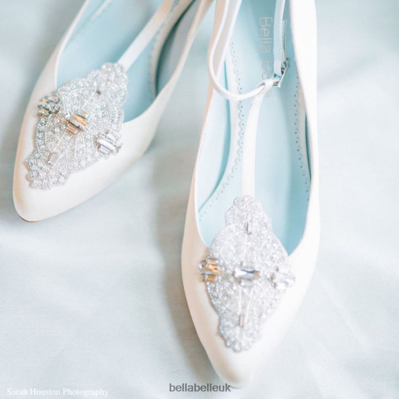 Bella Belle ANNALISE WHITE Art Deco Vintage White Wedding Shoes 26802127