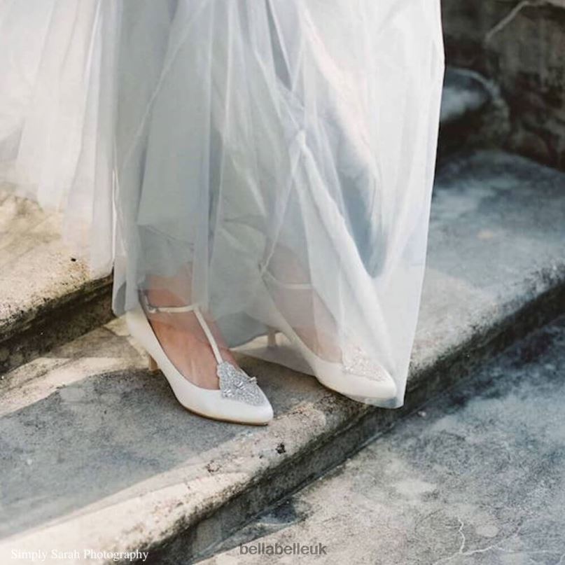 Bella Belle ANNALISE WHITE Art Deco Vintage White Wedding Shoes 26802127