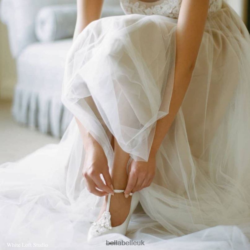 Bella Belle ANNALISE WHITE Art Deco Vintage White Wedding Shoes 26802127