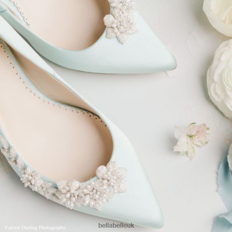Bella Belle DAISY BLUE Blue Wedding Flats 26802137