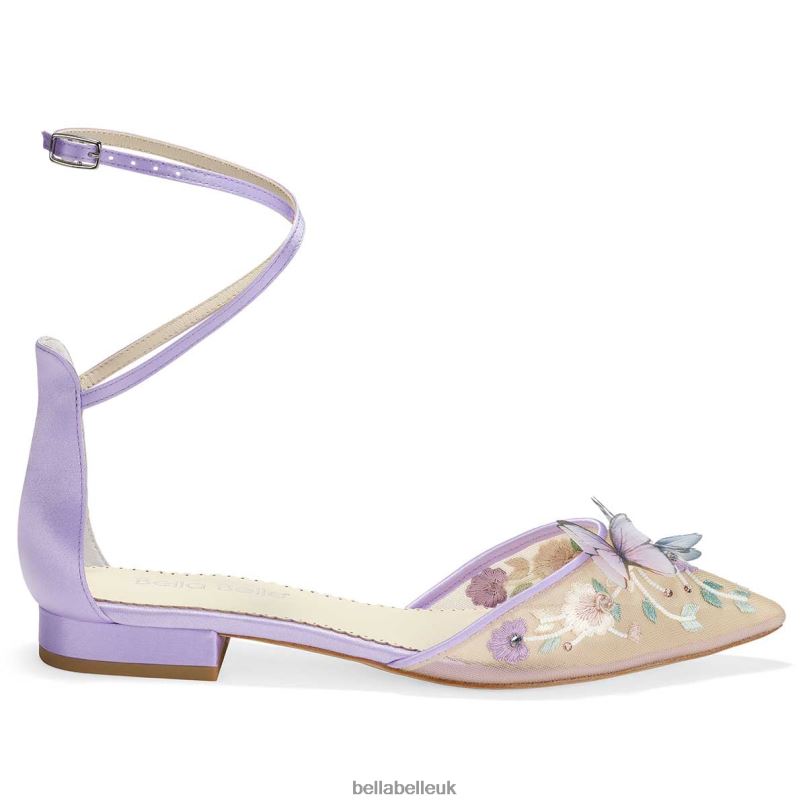 Bella Belle EVERLY Lavender Garden Party Butterfly Flats 26802136