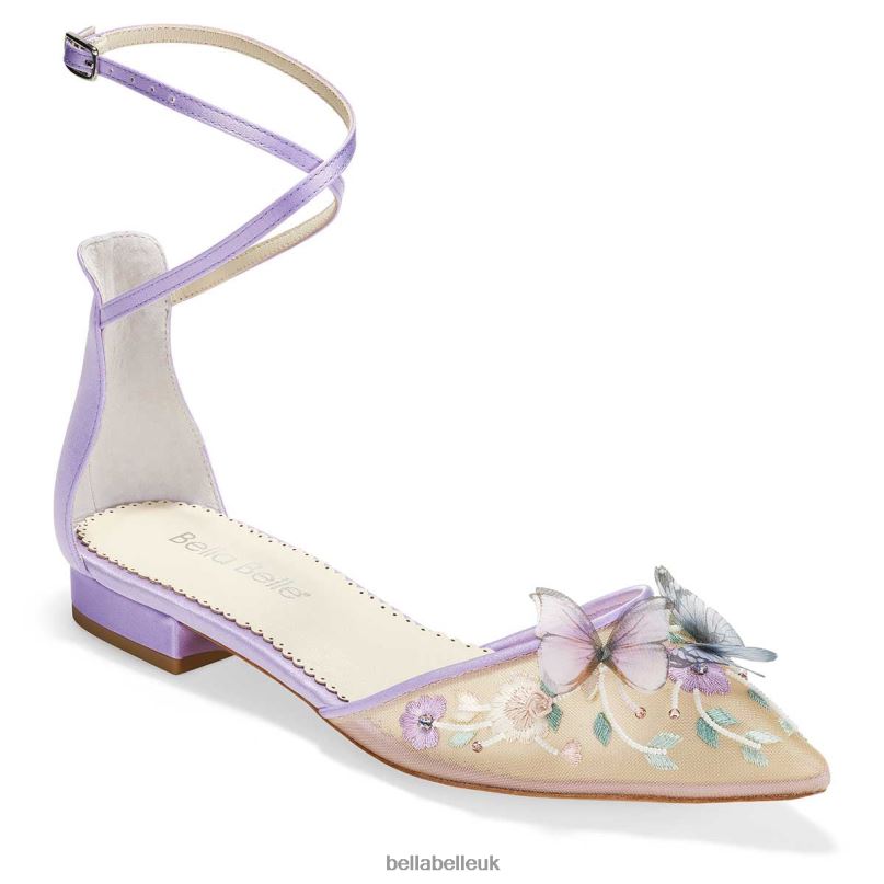 Bella Belle EVERLY Lavender Garden Party Butterfly Flats 26802136