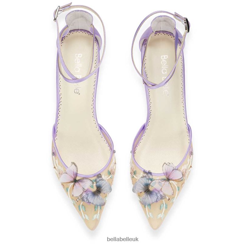 Bella Belle EVERLY Lavender Garden Party Butterfly Flats 26802136