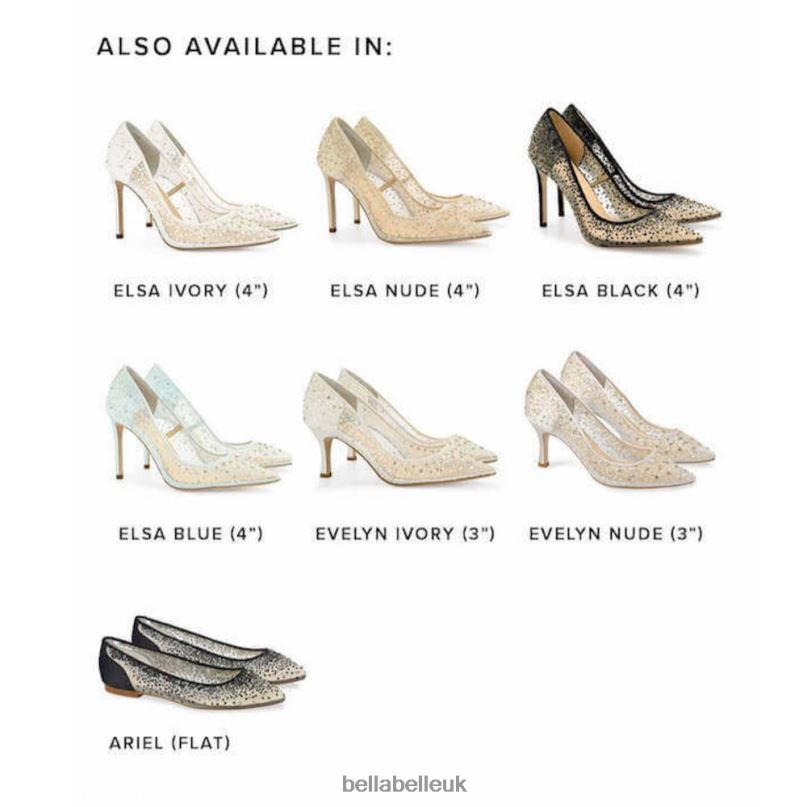 Bella Belle ARIEL BLACK Sequin Black Evening Flats 26802145